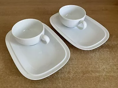 Buy White By Denby - 2 X TV Buffet Plates & Cups • 24£
