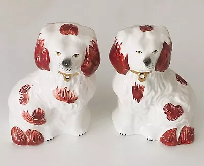 Buy Rare Colourway Pair Of Small Red Beswick Spaniel Dogs Wally Mantlepiece 1378-7 • 100£