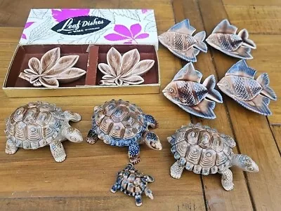 Buy Collection 10 X WADE TRINKET DISHES Inc Boxed Brown Leaf, Angel Fish & Tortoise • 9.99£