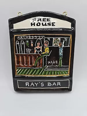 Buy Ronan Studios Fulham London Pottery Free House Sign Ray's Bar Man Cave • 25£