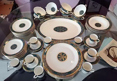 Buy (846) Royal Doulton CARLYLE Dinnerware # Plates Soup Bowls Coffee Cups # 65 Pcs • 130£