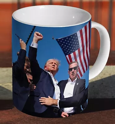 Buy Donald Trump Iconic Assassination Survival - Ceramic Tea / Coffee - Mug Cup • 7.49£