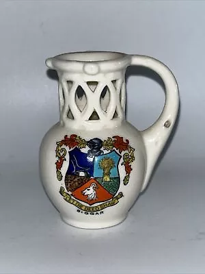 Buy Vintage Ornate Willow Art Crested Ware China Jug, Crest “let The Deed Shaw” • 5.50£