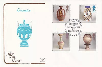 Buy (32449) GB Cotswold FDC Studio Pottery Shrewsbury 1987 • 1.68£
