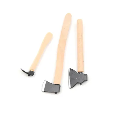 Buy Dollhouse Miniature 1:12 Toy 3 Pieces Of Tools Axe Hammer Length 6.7c-qk TwE YI • 4.94£