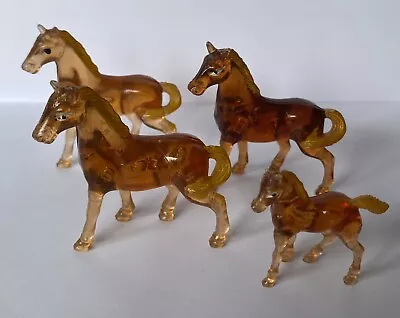 Buy Vintage Kitsch Faux Glass Lucite Horse Pony Ornament Figure Lot • 3.50£