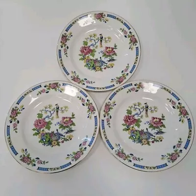 Buy Vintage Elijah Cotton Nelson Ware - Exotic Bird  Floral Design - 9  Plates X3 • 7.99£