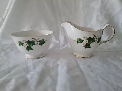 Buy Vintage Colclough Ivy Leaf Milk Jug And Sugar Bowl • 12.99£