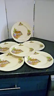 Buy Alfred Meakin Hathaway Cottage Set Of 6 Salad Plates (8. )   1940's/50's • 45£