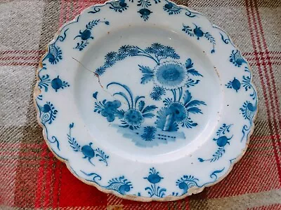 Buy 18th Century English Delftware,pottery  Plate.delft Ware • 25£
