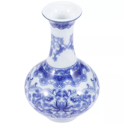 Buy  Decorative Blue And White Pottery Vase Porcelain Antique Style Office • 14.19£
