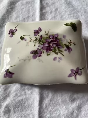 Buy Hammersley Victorian Violets Trinket Box Bone China Rare .  • 16.99£