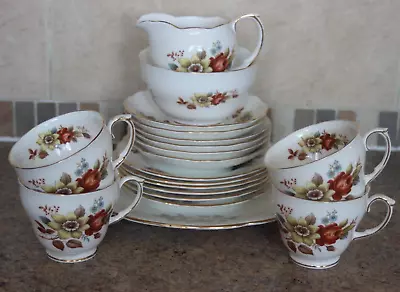 Buy Duchess Bone China Autumn Floral Rose Pattern • 39£