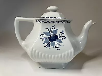 Buy Adams China Baltic Blue Tea Pot England Micratex Vintage • 13.98£