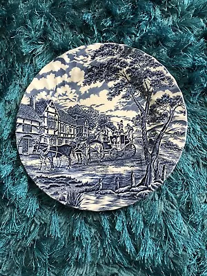 Buy Decorative Plate Blue White Hand Engraved Staffordshire Ware • 10£