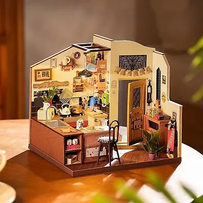 Buy Robotime Cozy Kitchen DIY Miniature Dollhouse Kit Doll House DIY Toy Kids Gifts • 36.99£