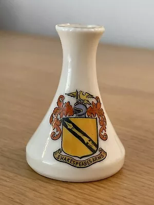 Buy W H Goss Crested China - Club Vase - Shakespeares Arms (Rare) • 4.99£