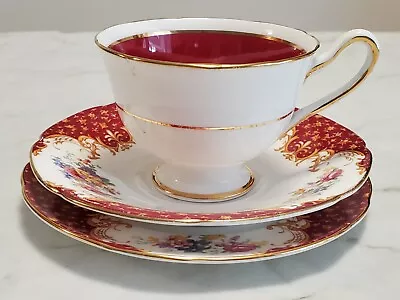 Buy Mismatch Paragon - Salisbury Cup, Saucer & Plate Trio Red Rockingham  • 9.99£