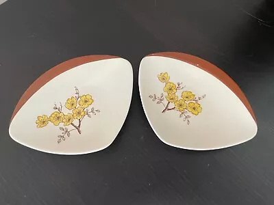 Buy Two Vintage Mid Century Carlton Ware Mimosa Dishes Small Triangular • 4.99£