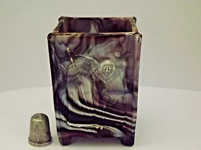 Buy Rare Purple & White Antique Sowerby Malachite / Slag Glass Spill Vase Pat #1223? • 28.99£