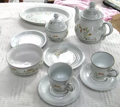 Buy Denby Avignon Teapot 2 Cups Saucersbowl 4 Side Pll Sugar Platter • 75£