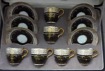 Buy Royal Worcester 1930's Boxed 12 Piece Set Of Demitasse Cups & Saucers • 295£