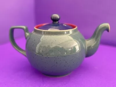 Buy Denby Harlequin Blue Red & Green Teapot & Lid 10 Inch SALE! • 41.94£