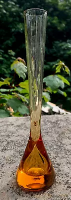 Buy Whitefriars Glass Rare FLC Gold Amber Tear Drop Bud Vase No. 9566 • 38£