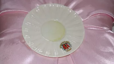 Buy Rare Irish Belleek Crested China Black Mark 'Burns Scottish'  Porcelain Saucer • 48£