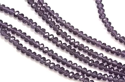 Buy 175 X Size 3mm Faceted Rondelle Crystal Cut Glass Small Tiny Spacer Beads • 2.99£