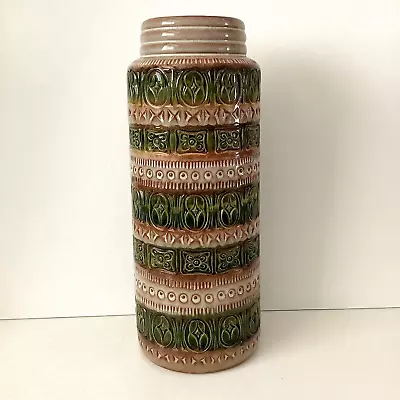 Buy Large Retro 70's West Germany Art Pottery 289-41 Green Floor Vase 41cm Tall • 31.99£