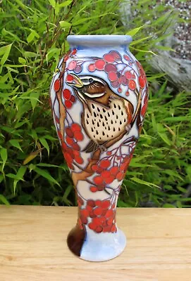 Buy Moorcroft Rare Rowan Berries Redwing Bird 75/8 Trial Vase 29.10.15 First Quality • 325£