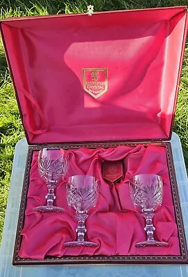 Buy Edinburgh Crystal Sutherland Wine Glasses X 3 Boxed • 30£