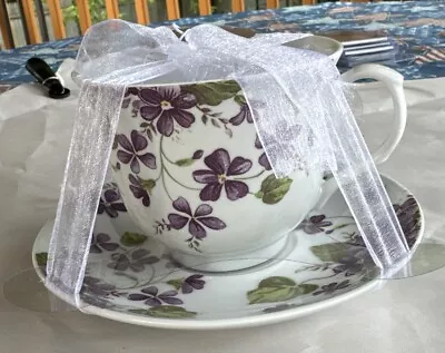 Buy Beautiful Kent Pottery Ashley Grace Collection Pink & White Floral Cup & Saucer • 23.25£