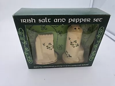 Buy Irish Salt And Pepper Shakers Set Carrighoun Pottery Country Cork Ireland • 18.66£