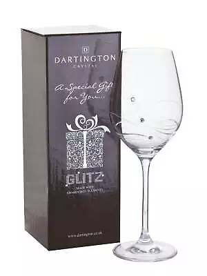 Buy Dartington Glitz Wine Glass Swarovski Crystals Gift Box • 30.44£