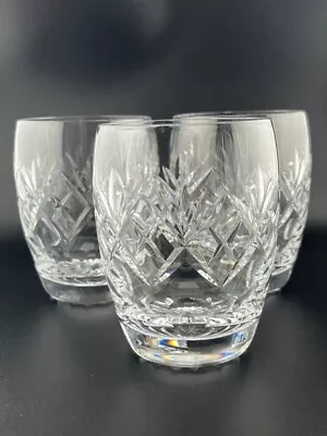 Buy Vintage Webb Corbett Crystal Tutbury Whisky Tumblers X 3 Georgian Pattern • 24.99£