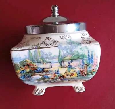 Buy Lancaster And Sandland Vintage Jam Pot, English Ware, Garden Themed  • 14.99£