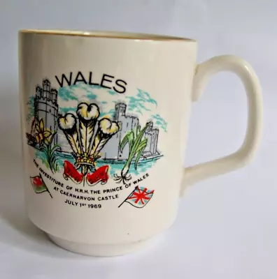 Buy Wales Caernarvon Castle MUG Cup 1969 Lord Nelson Pottery HRH Prince Of Wales • 14.95£