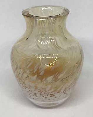 Buy Caithness Glass Amber White Swirl Bud Vase • 15£