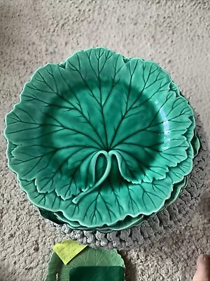 Buy 6 Wedgewood Antique Plates, Green Majolica, 'cabbage' Design, C 1922 • 60£