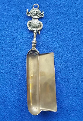 Buy Vintage Brass Crumb Scoop / Tray / Dust Pan - Lincoln Imp / Devil Handle • 14.99£