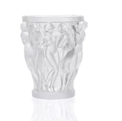 Buy Lalique Crystal Bacchantes Small Vase Clear Crystal 10442100  Height 5.75  • 970£