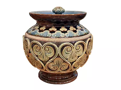 Buy An Exceptional & Large Doulton Lambeth Lidded Vase/ Pot By Mark V Marshall • 495£