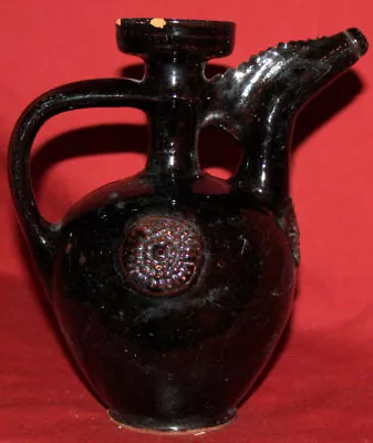 Buy Antique Islamic Folk Glazed Redware Pottery Pitcher • 127.03£
