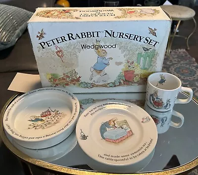 Buy Wedgewood Peter Rabbit 3 Piece Nursery Set Mug Plate Bowl New In Box  • 32.62£