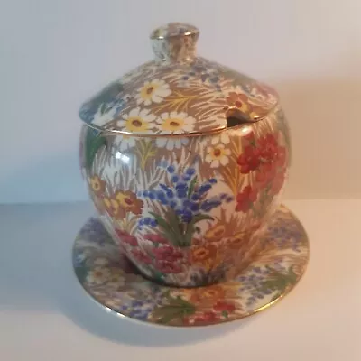 Buy Royal Winton Marguerite Jam Preserve Pot  Jar With Underplate (Chintz Grimwades • 12.99£