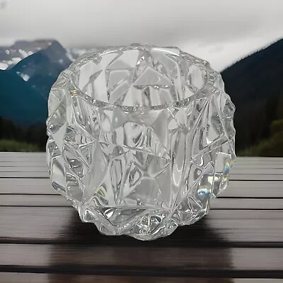 Buy TIFANY & CO.  Rock Cut Crystal Votive Candle Holder In MINT Condition! • 32.62£