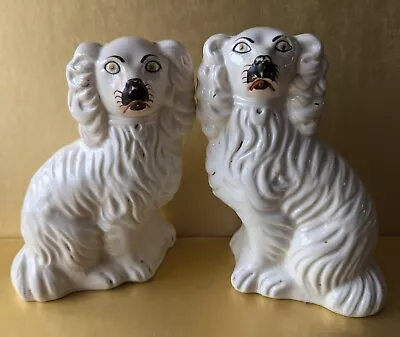 Buy Pair Pretty Vintage 16cm Beswick Staffordshire Ceramic Spaniel Mantle Dogs  • 34.99£