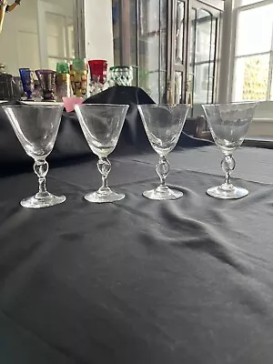 Buy Four Lead Crystal Princess Charming Pattern, Royal Brierley Wine Glasses  • 40£